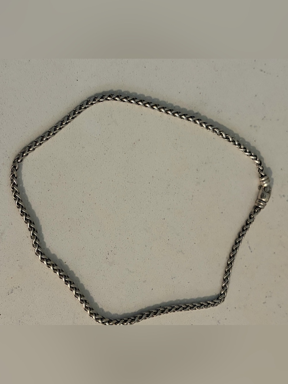 David Yurman Silver Braided Chain Necklace